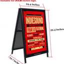 YDisplay A Frame Sign Heavy Duty Sidewalk Sign for Poster Board 24x 36 inches Double-Sided Sandwich Sign,Including 2 Anti-Glare Covers & Corrugated Boards for Indoor Outdoor,Black, 2pack