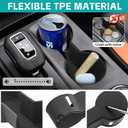 Cup Holder Organizer Compatible with 2024 2025 Ford Ranger Raptor Lariat XL XLT Accessories, Noise-Free Water & Dust Proof Silicone Insert Console Drink Holder for 24-25 Ranger Accessories