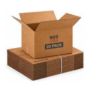 BOX USA Medium Moving Boxes 18L x 14W x 12H 20-Pack - Corrugated Cardboard Box for Shipping, Mailing, Packing, Packaging and Storage
