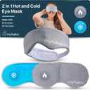 MyHalos 2-in-1 Hot & Cold Gel Eye Mask - Cooling Eye Mask for Puffiness, Fine Lines, Sinus Relief & Stye, Migraine, Puffy, Heated, Cold Ice Face Pack Compress Freezer