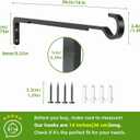 saffruff 14 Inch 2 Pack Heavy Duty Outdoor Plant Hangers for Hanging Baskets, Iron Plant Brackets Outside, Metal Plant Wall Hooks for Lantern, Bird Feeder
