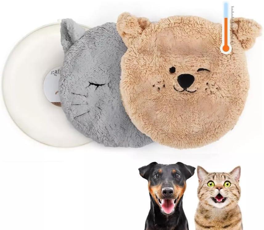 Microwavable Cat Heat Pad with 2 Covers, Pet Heating Pad for Kittens, Heated Pet Bed for Cats, Microwave Heating Pad for Pets