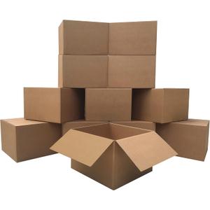 Large Moving Boxes 20" x 20" x 15" Pack of 12, Corrugated Cardboad Boxes For Packing, Shipping, Packing & Moving