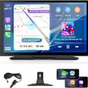 Portable Wireless Apple Carplay Android Auto Screen for Car,9 Inch Touch Screen Car Radio with Bluetooth,Voice Control,Car Paly for All Vehicle