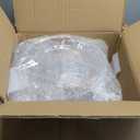 Hoolerry 50 Pcs Clear Charger Plates Bulk 13 Inch Plastic Round Dinner Plate with Beaded Rim Acrylic Round Plates Decorative Charger Service for Home Birthday Wedding Party Events Table Decor