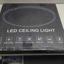 20 Inch Large LED Flush Mount Ceiling Light, 40W, 4350LM, 3000K/4000K/6000K CCT Selectable, Black Round Flat Panel Light, Fits for Hallway, Kitchen, Bedroom, Laundry Room