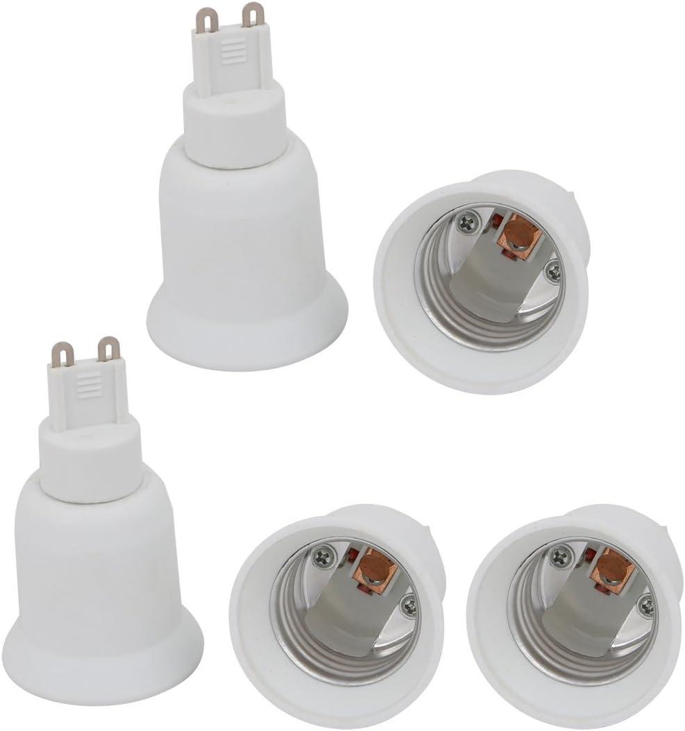 uxcell 5pcs G9 to E27 Extender Adapter Converter Light Socket Holder White