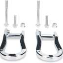 WEILEITE Front Bumper Tow Hook Shackles Chevy Silverado GMC Sierra 1500 2007-2018 Silverado 1500 LD 2019 Sierra 1500 Limited 2019 Replace 84072462(2Pcs,Silver Chrome)