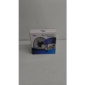 9 Inch 3-Speed Black Metal Floor Fan