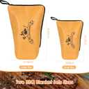 BBQ Blanket for Resting Meat, 2 Pcs(21in & 15in) Reusable Meat Resting Blanket for Grilling Accessories, 5-Layer Insulated Meat Resting Bag with Handle Design for Large Brisket/Pork Shoulders/Turkeys (Brown)