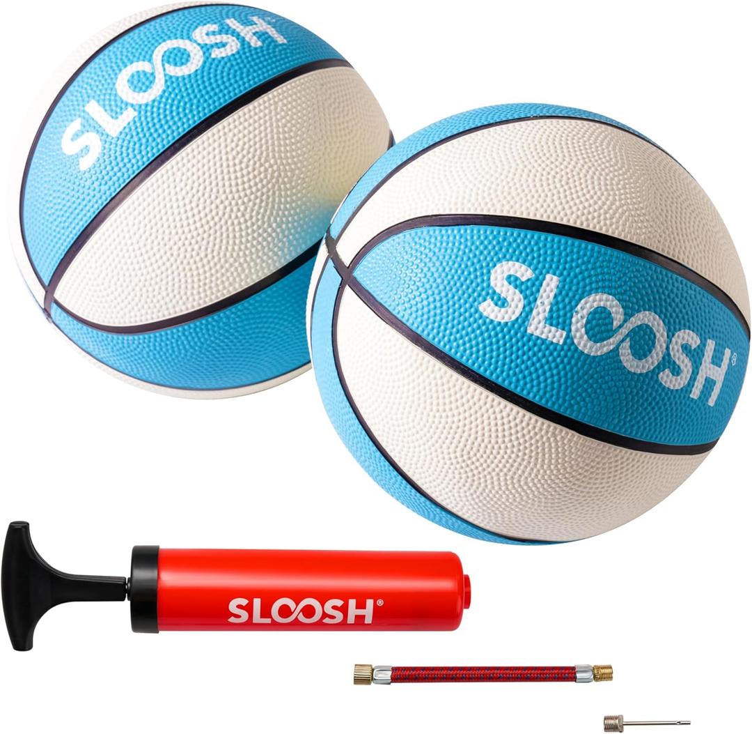 Sloosh 2 Packs 7" Pool Basketballs, Great for Floating Water Basketball Hoops, Swimming Water Toy for Kids and Adults, Pool Games Pool Party (Aquablue)