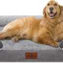 Comfort Expression Waterproof Orthopedic Foam Dog Beds for Extra Large Dogs Durable Dog Sofa The Pet Bed Washable Removable Cover with Zipper and Non-Slip Bottom Bolster (Grey)