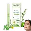 Herbal Diffuser Sticks Upgraded - Thyme & Mint Extract - Designed for Lung Detoxification and Oral Freshness - Soothing Relaxation Sticks - Your Choice for Health and Aromatherapy
