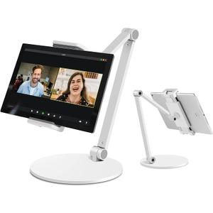 iPad Stand for Desk, Surface Pro Holder, Multi-Angle Adjustable Tablet Stand Holder for 4.7''- 13'' Screen Microsoft Surface Series, iPad Series,Samsung Galaxy Tabs,Amazon Kindle Fire, Etc. (White)