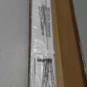 UNISHADES No Drill Blinds for Windows 1" Vinyl L-Shaped Slats Cordless Mini Blinds for Home, for Window Size 34" W  64" H White