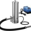 Cold Smoke Generator with Lid & Air Pump, Portable Electric BBQ Smoker, Wood Pellets Outdoor Smoker, Grill Accessory Barbecue Tools for Meat Vegetable, Hot & Cold Smoking, Stainless Steel