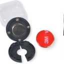 Universal CB Mircophone Magnetic Kit, Round Knob Mobile Radio Speaker Mic Magnet Holder Mount for Motorola HLN9073B CDM1250 CDM750 Kenwood TK768G TK868G TM471A (Black)