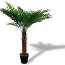 XBrand 47.2 inches H Artificial Palm Tree with Pot Realistic Tropical Faux Plant for Indoor & Outdoor Decor, UV-Resistant, Easy Low Maintenance Home Accent