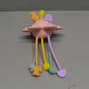 Silicone Baby Sensory Montessori Toys & Pull String Teething Toys for 6-12-18 Months, Toddler Birthday Gift Car Seat Airplane Travel for 1 2 Year Old Boy Girl Infant 8 9 10 Months Old (Pink)