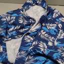 Big and Tall Men's Hawaiian Shirts - Short Sleeve Tropical Floral Button Down, Casual Summer Beach Wear (Ocean Palm Breeze) 3XL