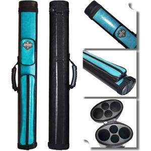 BY SPORTS 2x2 Hard cue case Oval Pool Cue Billiard Stick Carrying Case