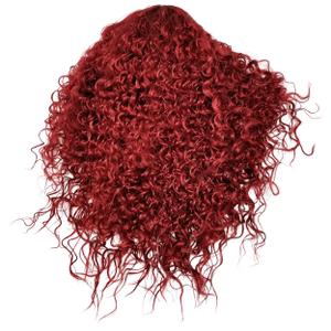 99 J Water Wave Burgundy Deep 24 Inch Lace Front Wig Glueless Human Hair for Women