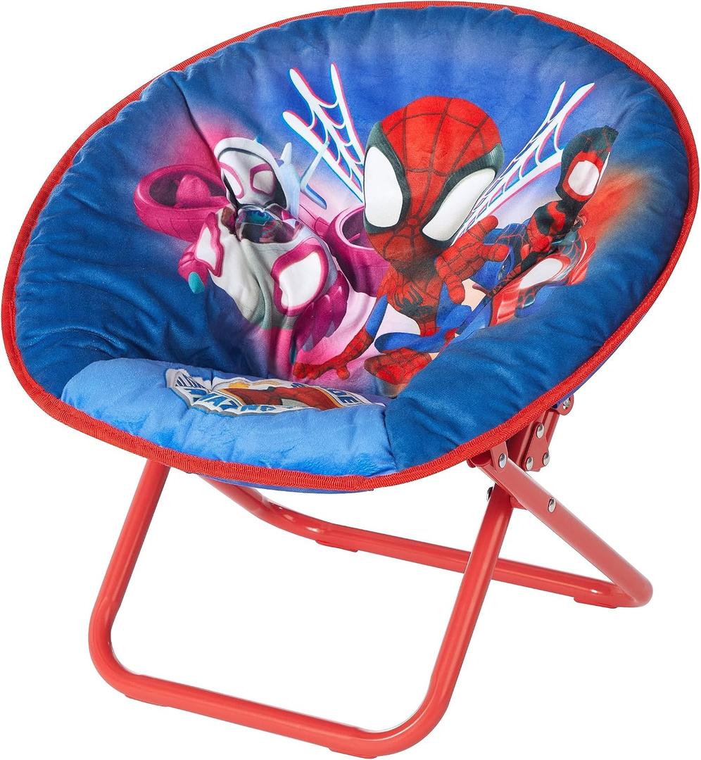 Marvel Spidey and His Amazing Friends 19” Frame Folding Toddler Saucer™ Chair with Cushion, Ages 3+, 17.3 Inches X 19.7 Inches X 18.9 Inches