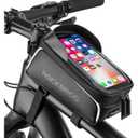 ROCKBROS Bike/Bicycle Phone Front Frame Bag, Waterproof, Tube Bag,Cycling Pouch, Bike Accessories for Men Compatible Phone Under 7”