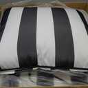 2 Set Outdoor Deep Seat Cushion Patio Furniture Cushions 19x19x4 inch, Outdoor Chair Cushions with Ties & Portable Handle, Foam Cushions for Lawn Chair, Fit for 18''-20'', Black & White Striped