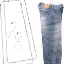 2 Sets Pants Stretcher Wrinkle Free Pants Hangers Hang to Dry Stretchers for Creased Wrinkle Free Slacks Without Ironing