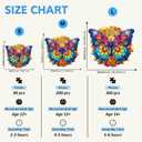 Wooden Puzzles for Adults, 300 Pieces Adult Puzzles, Unique Mandala Butterfly Puzzles Gifts for Cat Lover, Wooden Puzzle Games (L-15.7 * 14.1in)