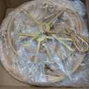 5-Tiered Boho Chandelier Gold,3 Lights Pink Fringe Pendant Light Fixture,Tassel Chandelier for entryway,Dining Room,Baby Nursery,Bedroom