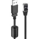 APC UPS USB to RJ50 Control Cable (6FT/1.8M) for 940-0127B, 940-0127C, 940-0127E, APC UPS PowerChute Equivalent to AP9827,with Magnet Ring