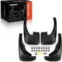 A-Premium Set of 4PCS Mud Flaps Splash Guards Mudguards Mudflaps with Hardware Accessories Compatible with Nissan Frontier 2005-2023 Pickup, Black Color, Front and Rear (Driver & Passenger Sides)