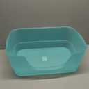 Extra Large Cat Litter Box with High Sides, Clear Jelly Color, Cat Boxes for Indoor Cats, XL Kitty Litter Pan, Jumbo Litter Box with Low Entry for Multiple Cats, Easy to Clean, Anti-Splashing