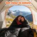Swtmerry Double Sleeping Bag for Adults with 2 Pillows, Big&Tall XL Queen Size Sleeping Bag for 2 Person, Waterproof 2 Person Sleeping Bags for 3 Seasons,Cold Weather&Warm,Camping,Hiking & Backpacking