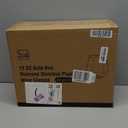 Lullaby 40pcs Plastic Glasses with Gold Rim, 12oz Clear Disposable Cups for Champagne Whiskey Cocktail, Perfect for Parties, Weddings and Daily Use