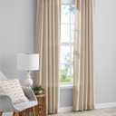 Mainstays Tille Light Filtering Curtain Panel Pair, Set of 2, Beige, 40"W x 52"L