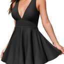 AI'MAGE Tummy Control Swimsuits for Women One Piece Swimdress 2025 Modest Bathing Suits Cutout Swim Suits Swimwear, Size XL