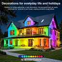 RCUICA 500FT Permanent Outdoor Lights Waterproof with Smart App Control Remote,DIY Scene Modes,Music Sync hronization,Eaves Lights for Garden Decor,Deck,Christmas