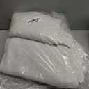 MIULEE Natural White Linen Curtains 84 Inch Long for Bedroom Living Room, Soft Thick Linen Textured Window Drapes Semi Sheer Light Filtering Rod Pocket Back Tab Neutral Farmhouse Cream Ivory 2 Panels