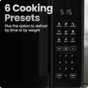 Chefman Countertop Microwave Oven 1.1 Cu. Ft., 1000 Watts with 10 Power Levels, 6 Cooking Presets with One-Touch Express Cook, Eco Mode, Child Safety Lock, & Mute Button - Black