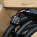 10AN Upgraded Transmission Cooler Line Kit Nylon and Stainless Steel Braided Cooling Hose Fitting Kit Compatible with Chevrolet/GMC 6.6L Duramax (LLY/LBZ/LMM) 2006-2010 Anodized