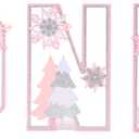 Wooden Snowflakes ONE Decoration - Winter Onederland ONE SignPink Centerpiece Table Decoration, Baby Girl 1st Birthday Party Supplies Photo Prop, Christmas Snowflake Home Decor.