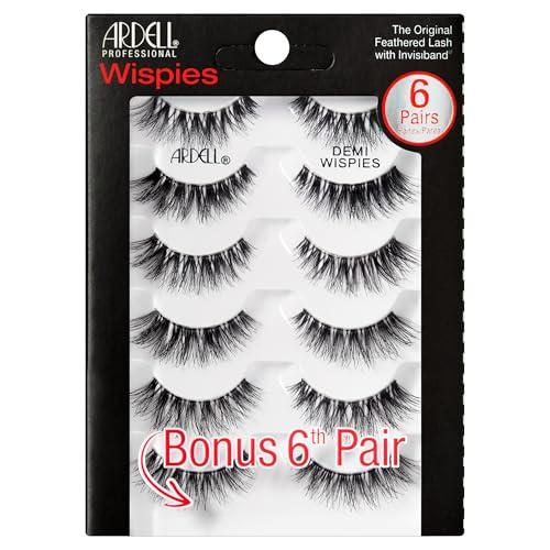 Ardell False Eyelashes Demi Wispies Black, 1 pack (6 pairs per pack)