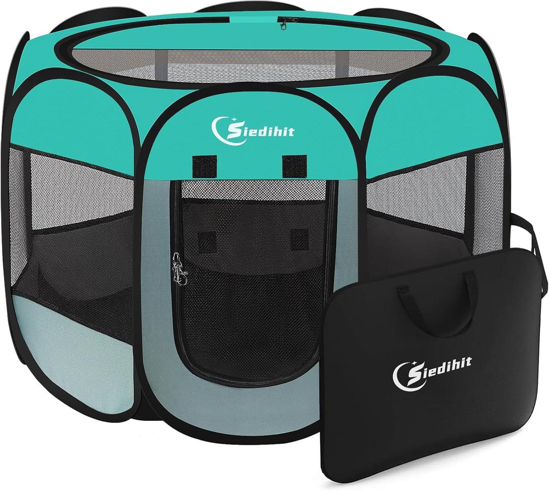 Siedihit Playpen for Middle Dog Cat, Dogs Tent Crate Cage Indoor M