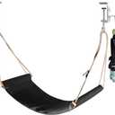 DMcore Canvas Foot Rest Hammock, Adjustable Mini Foot Rest Stand Under Desk Home Office  (Black)