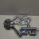 MakeFit Filtered Shower Head with Handheld Combo - Dual 2-in-1 Spa System with Massage Shower and 10 Modes Hand Held Shower High Pressure with Built in Power Wash Mode (Chrome)