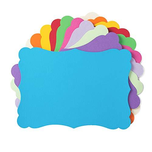 2 x 50 Pack Blank Kraft Cards Cardstock Thick Paper Brown Greeting Cards for DIY Gift Card Menus, Baby Shower and Wedding Invitations (Multicolored, 5x7IN)