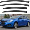 Window Visors Rain Guards for 2011 2012 2013 2014 Hyundai Sonata, Out-Channel Window Vent Wind Deflectors Visors Shades for 2011-2016 Hyundai Sonata Hybrid